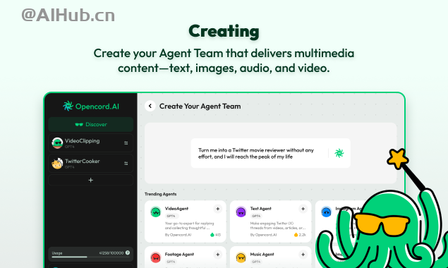 OpenCord AI: AI代理生成的社交媒体内容工具
