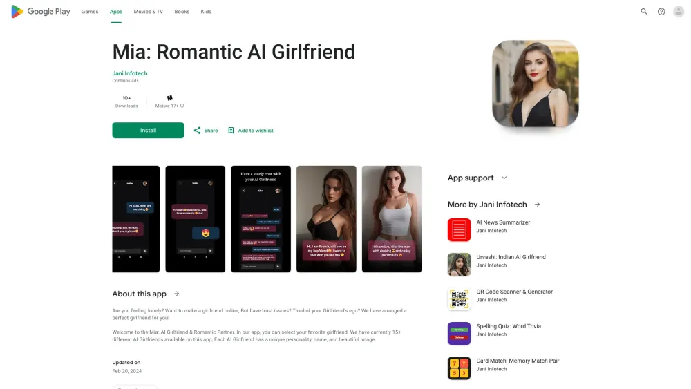 Mia: AI Girlfriend & Romantic Partner