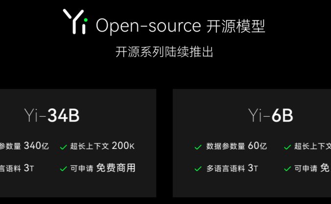 Yi大模型-零一万物发布的开源大模型