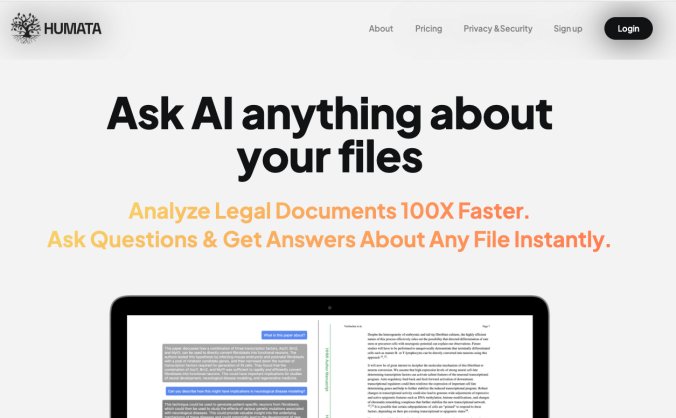 Humata AI-你的文献文件阅读助手