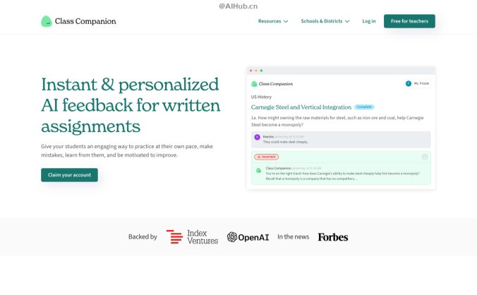 Class Companion-面向K12教育领域的AI教学辅助平台