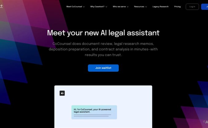 CoCounsel-你的在线法律AI助手
