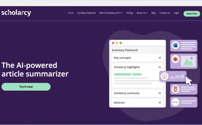 Scholarcy：AI驱动的文献阅读辅助工具