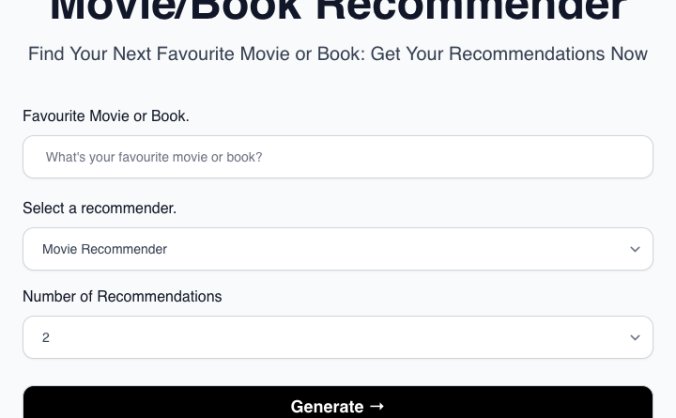 Movie & Book Recommender