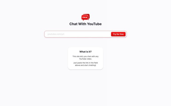 Chat With Youtube