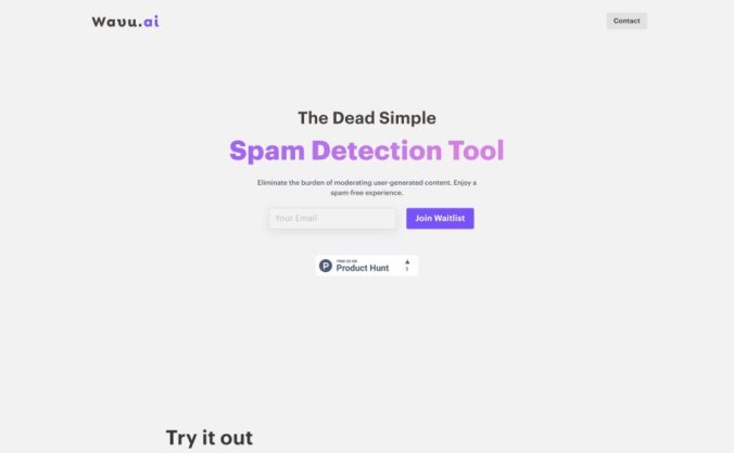 The Dead Simple Spam Detection Tool