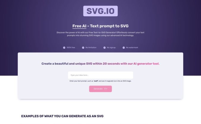 Free AI – Text prompt to SVG illustration