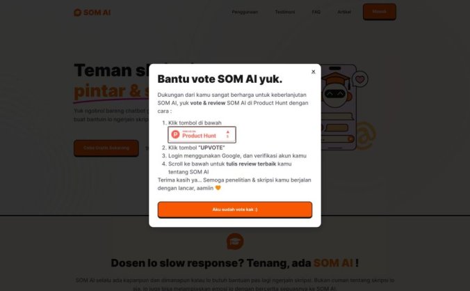 SOM AI – Skripsian Santai dibantu AI