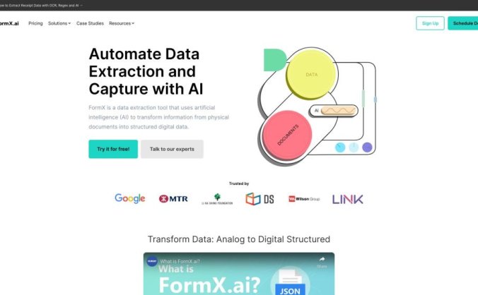 FormX.ai – AI提取表单与文件