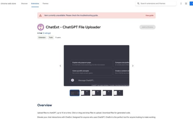 ChatExt – ChatGPT File Uploader