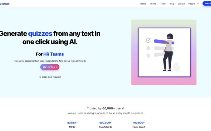 Questgen – AI 驱动的测验生成器